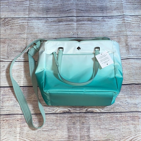 NWT Kate Spade Jae Degrade Fiji Green Satchel - Picture 2 of 7